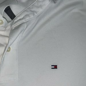 Tommy Hilfiger White Polo Collared Shirt